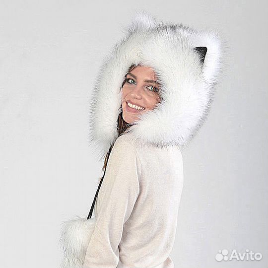 Меховая волкошапка, зверошапка Песец