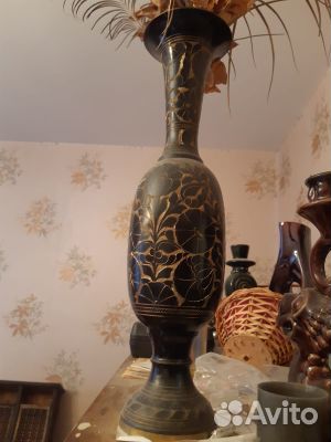 Латунные вазы, поднос Вьетнам,столов. приборы