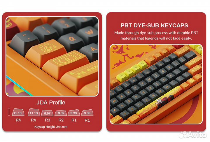 Механическая клавиатура Akko 5075b Naruto Uzumaki