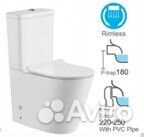 Унитаз CeramaLux K2176-1 напольный безободковый с