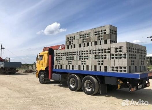 Пеплоблок стеновой, перегородочный. Доставка