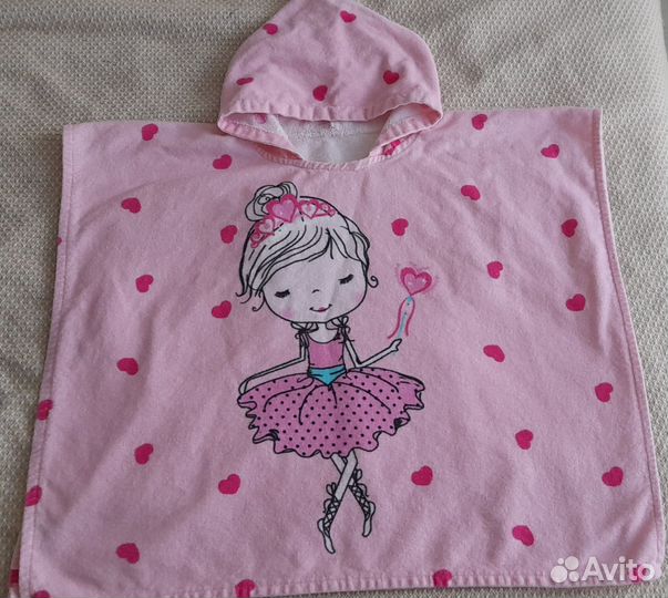 Полотенце - пончо детское, махровый халат