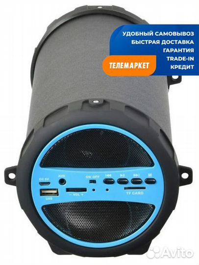 Портативная акустика Hyundai H-PAC220 Черный/Голуб