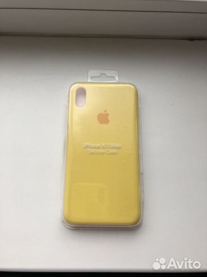 Чехол Silicone case для iPhone XSMax Yellow