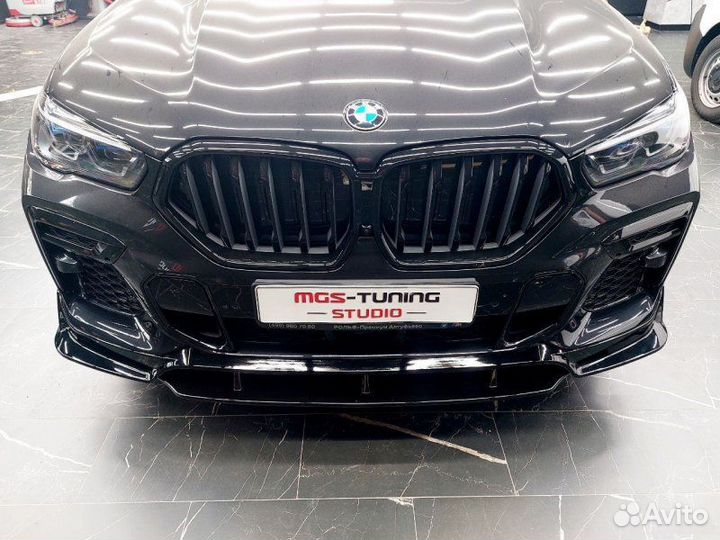 Губа + диффузор с насадками для BMW X6 G06