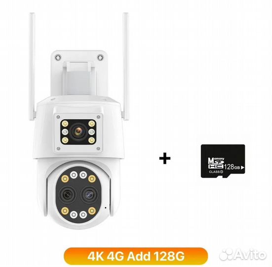 Уличная камера от симки 4g 4k на 128 гб