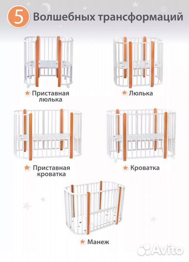 Детская кроватка трансформер