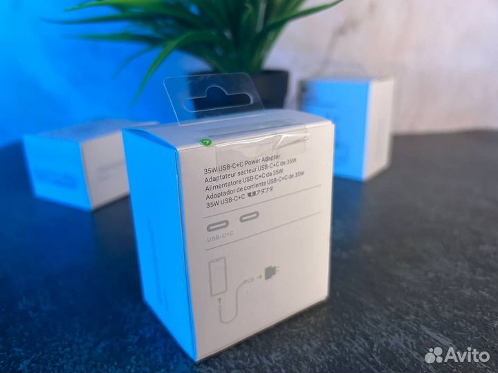 Адаптер Type-C + Type-C (2 выхода) 35W 