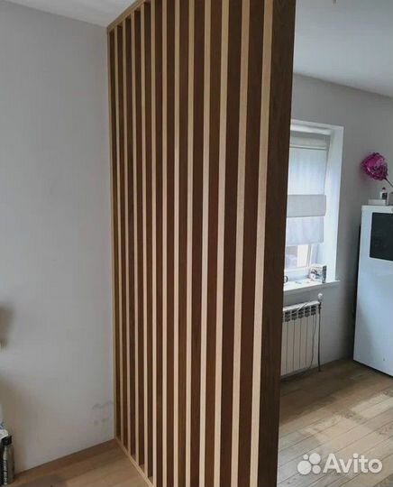 Декоративные реечные перегородки мдф