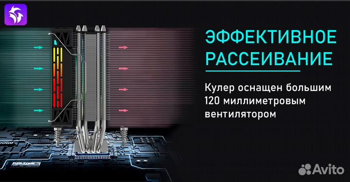 Кулер для процессора LC-400 Белый с подсветкой
