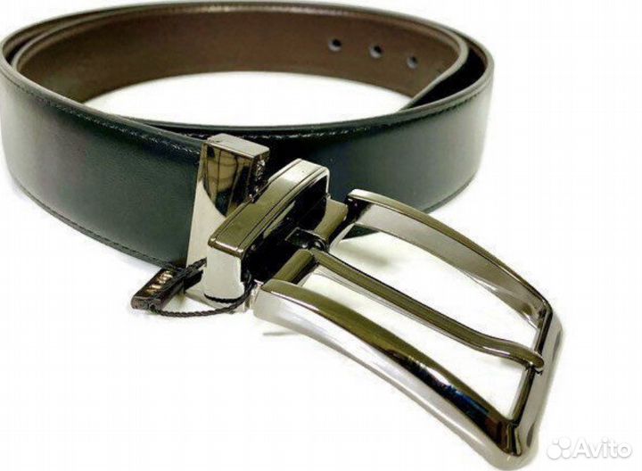 Ремень двусторонний Мужской кожаный Alon 979