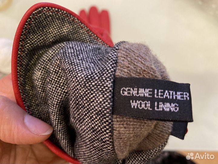 Перчатки красные утепленные р. 7,5