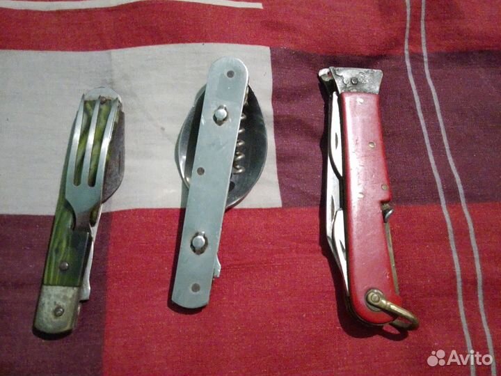 Туристический набор ложка вилка нож СССР
