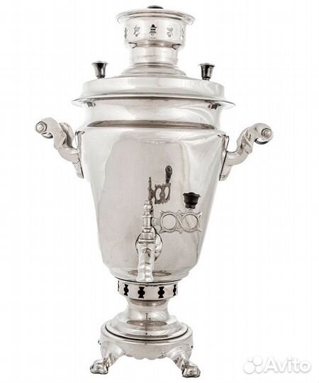 Тульский самовар на дровах Рюмкой 7л угольный нике