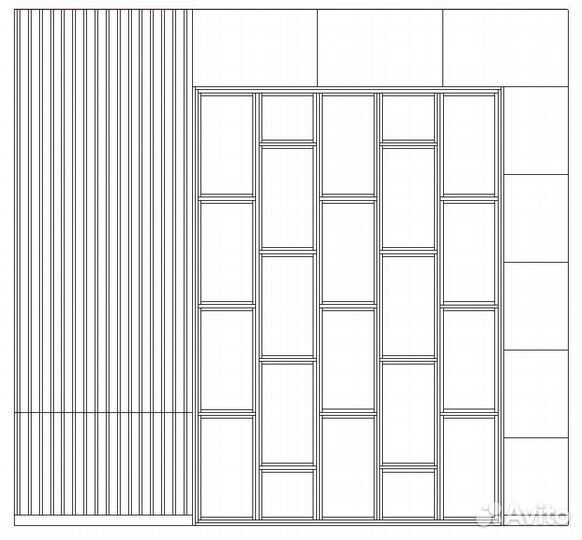 Разработка проекта гардеробной, кухни (чертежи)