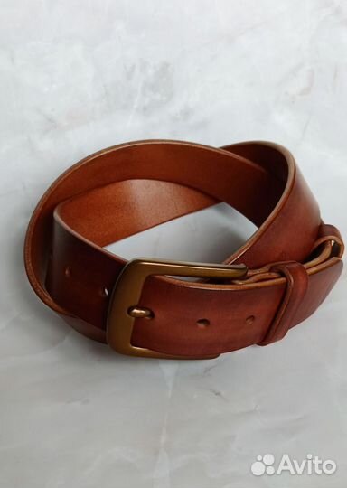 Ремень кожаный ручной работы