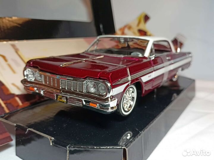 Модель Chevrolet Impala Red 1964 1:24 Motormax