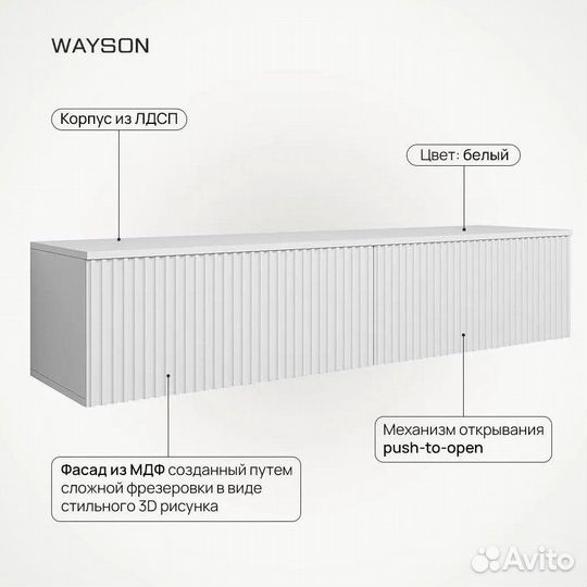 Тумба под тв подвесная новая