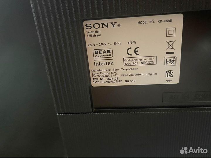 Телевизор Sony 65” oled SMART 4K