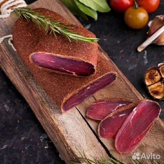 Бастурма, апухт, сыровяленое вяленое мясо говядина