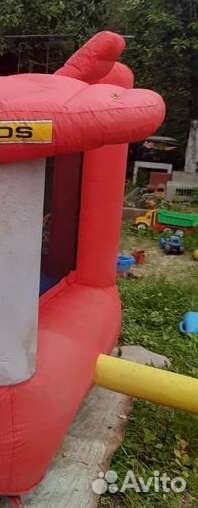 Детский надувной батут с горкой