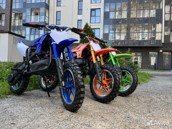 Детский кроссовый мотоцикл,бензин/электро,новый