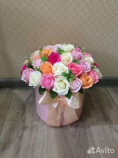 Букет из мыльных роз