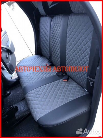 Чехлы Автопилот Renault Duster 2 из экокожи Ромб