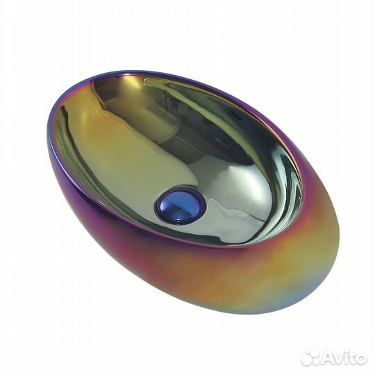 Раковина накладная 49х31 овальная фаянс