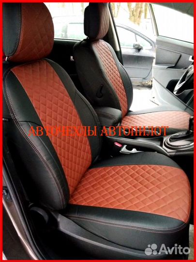 Чехлы Автопилот Kia Sportage 3 из экокожи Ромб