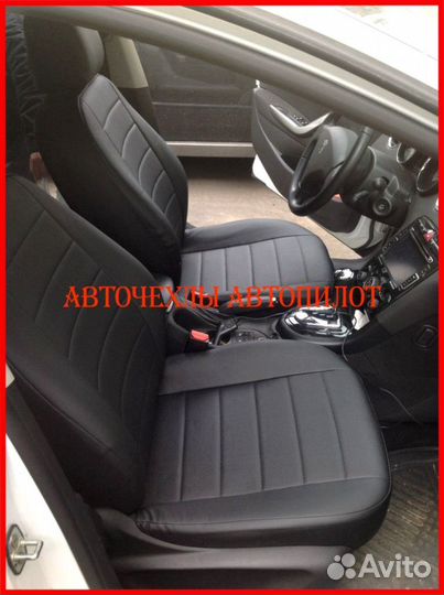 Чехлы Автопилот Peugeot 408 из экокожи чёрные