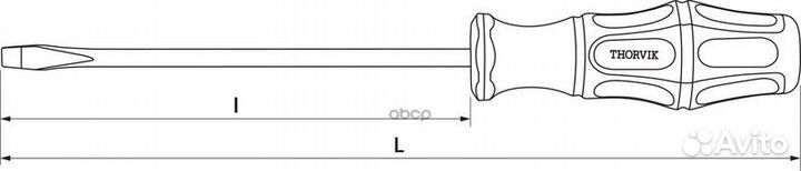 Отвертка стержневая шлицевая, SL5х150 мм SDL515