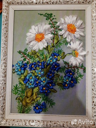 Картины из атласных лент