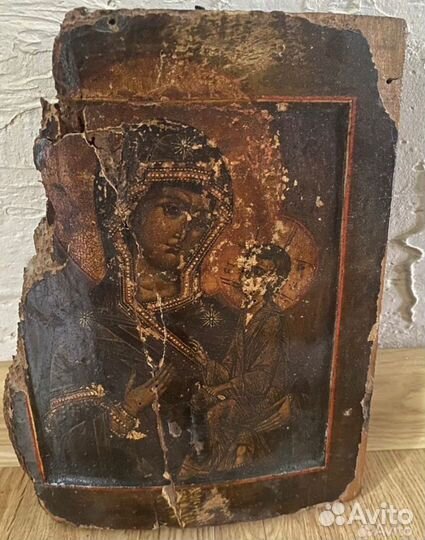 Икона старая 18 век Икона Божьей матери