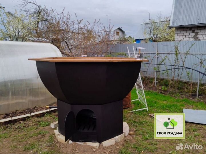 Банный чан на дровах