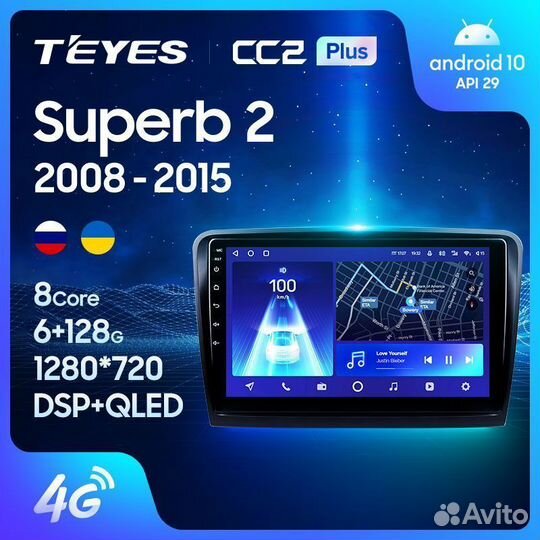 Магнитола Teyes CC2 Skoda Superb 2 2008-2015