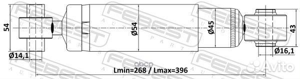 Амортизатор задний GAS.twin tube 25110001R Febest