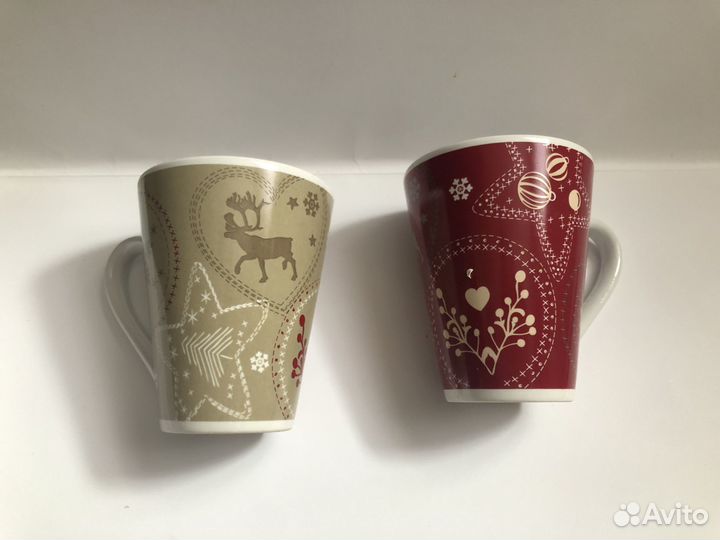 Чашка новогодняя 2шт набор новые