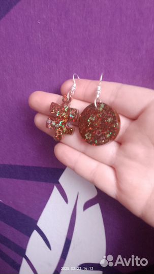 Серёжки из эпоксидной смолы