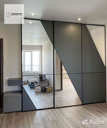 Шкаф распашной с фрезеровкой