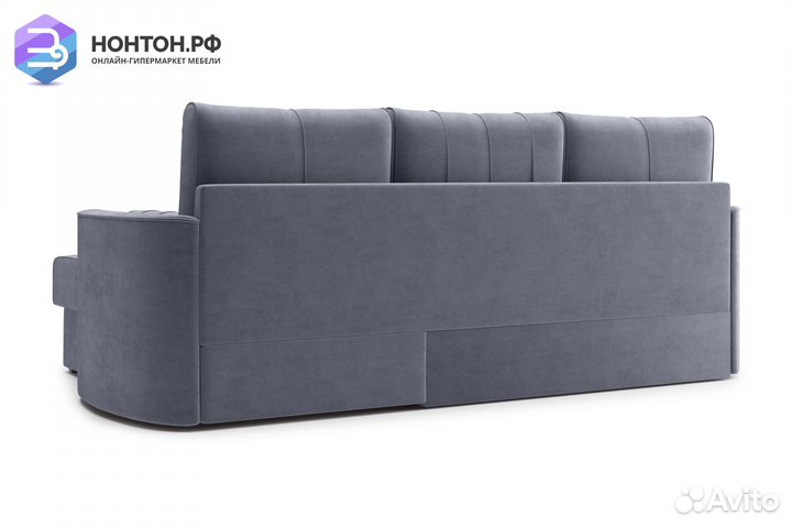 Диван угловой дельфин Колибри темно-серый