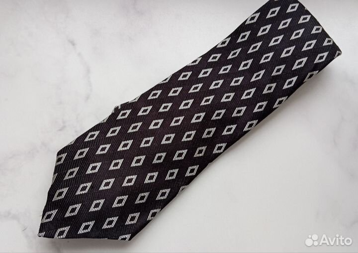 Галстук мужской чёрный шёлк Renato Balestra