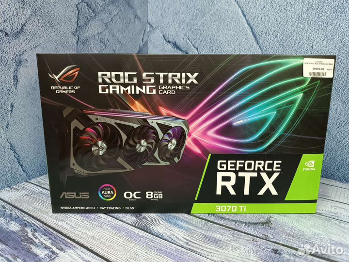 Видеокарта asus RTX 3070 Ti ROG Strix OC(новые)