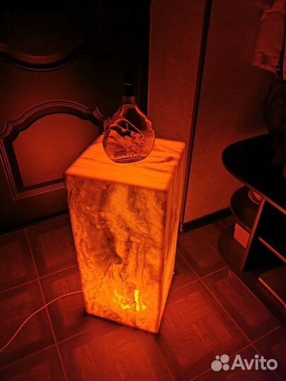 Светильник фонарь из оникса