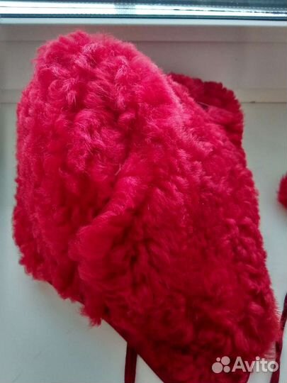 Шапка зимняя для девочки, натуральный мех