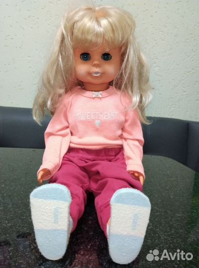 Кукла ГДР, винтажная,ходит,50см рабочий механизм