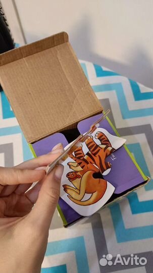 Детский пазл картонный, животные