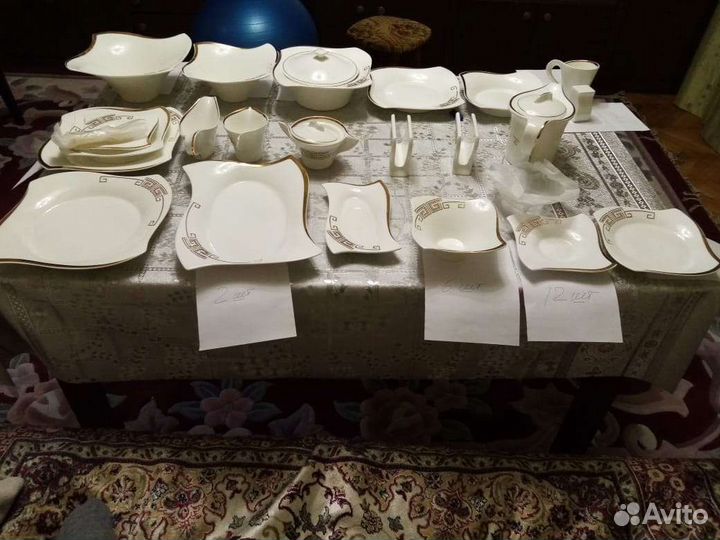 Обеденный сервиз Lenardi греческий стразы 100 Новы