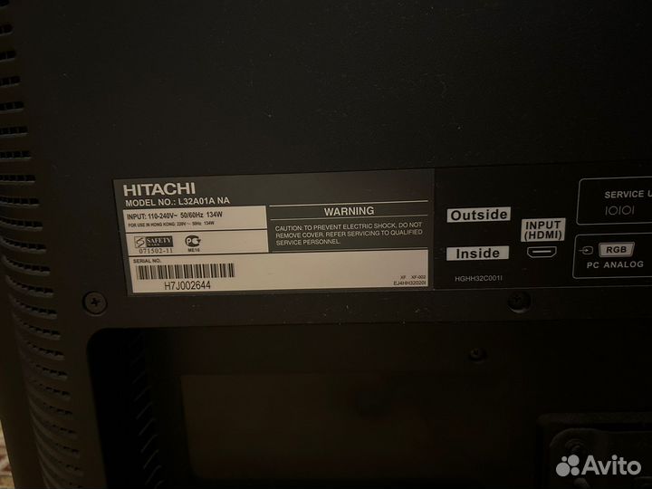 Телевизор hitachi l32a01a