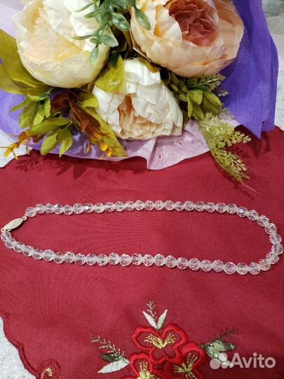 Старинные бусы чешский хрусталь